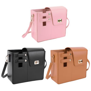 MOJOYCE Lightweight PU Leather Crossbody Bag for Women with Water Bottle Storage Travel and Casual Outings