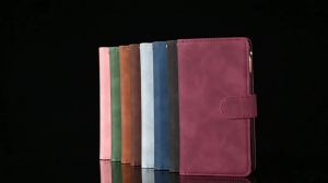 Wallet Multi-card Zipper Kickstand Magnetic Flip Leather Case For iPhone 16 Pro Max 15 Plus 14 13 Mini 12 11 SE 2 X XS XR 8 7 6s