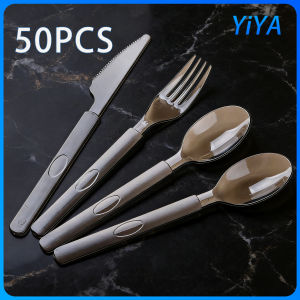 50PCS Single-use individually wrapped thick tableware