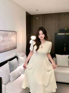 GLEC | Large Size Vintage Elegance Pearl Collar Slimming Dress