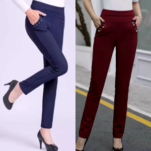 #กางเกงแฟชั่นขายาวผู้หญิง ใส่ทำงานได้ งานสวย ของมาใหม่ ผ้ายืดเกาหลี ใส่สบาย +ราคาพิเศษ=เก็บเงินปลายทางกระเป๋าตกแต่งด้วยการปักเพชร เอวยางยืด ใส่สบาย ไม่อึดอัด เคลื่อนไหวได้สะดวก Outfits Clothing