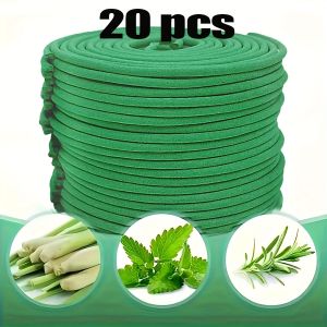 Natural Lemongrass Scent 20/40pcs Citronella Incense Coils with Holder - Outdoor Poolside Patio Porch Deck Camping