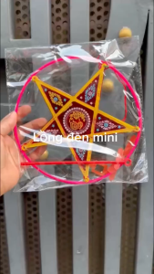 Combo10 cái Lồng đèn ngôi sao Trung thu mini 12cm -20cm siêu dễ thương hàng Việt Nam - Màu & hoa văn giao ngẫu nhiên