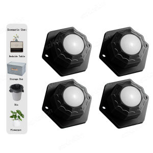 4Pcs Universal Wheel Mini Swivel Wheels Self Adhesive Caster Stainless Steel Nylon Furniture Table Casters 360 Rotation Pulley