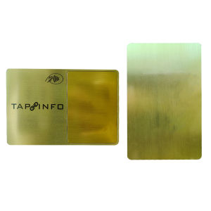 1pc Contactless 504 Byte 13.56MHZ Smart NFC Business Cards Stainless Steel Material Card Logo Printed on Metal Side