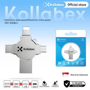 Kollabex Flashdisk OTG 1TB 2TB Penyimpanan Data 4-in-1 Pendrive USB 3.0 Kecepatan Cepat Tipe-C Untuk iPhone / Tablet / Android / Tipe-C