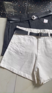 Mùa hèMới đếnRetrocao eoSlimming look quần short denim cho phụ nữ CasualCasualloose quần ống rộng nóng bỏng
