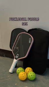 T700 Carbon Fiber Pickleball Paddle Set 2 Racket /4 Pickleball /Storage Bag for Professional & Beginner