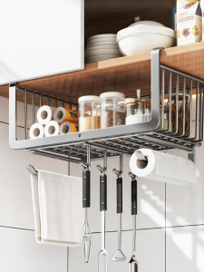 B&W | Pot Lid Paper Towel Chopping Board Storage Rack