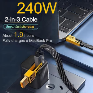 3 In 2 240W Fast Charging Cord For Micro USB Type C Charger Cable Multi Usb Port Usb Charg Cord For iPhone Huawei