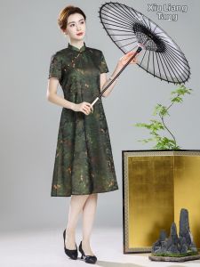 XIUGUANTANG | Retro Low Collar Summer Dress for Comfort Large Size