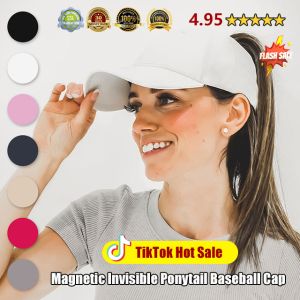 ✨HOT SALE✨Magnetic Invisible Ponytail Baseball Cap/Men Women Outdoor Autumn Summer Casual Multicolor/Fashion Baseball Cap Trendy