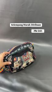 DEOBAGS TAS SELEMPANG KANVAS MOTIF GAJAH / TAS SELMPANG THAILAND TFW 00242