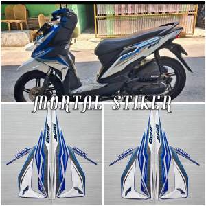 STIKER STRIPING LIS LES BODY MOTOR BEAT CBS ISS 2016 2017 IDLING STOP