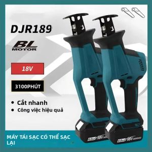 DJR189 18V Điện Không Dây Máy Cưa Động Tích Không Chổi Than Sạc Di Động Gỗ Cắt Kim Loại Công Cụ Điện Phù Hợp Với Makita