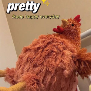 Bandai | 20cm New Cartoon Simulation Hen Plush Rooster Doll Toy CeileChckn Creative Plush Childrens Gift