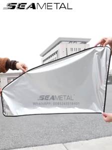 SEAMETAL 2Pcs Car Side Window Sun Shade Curtain Summer Sun Protection Sunshade Cover UV Reflective Magnetic Car Privacy Curtains