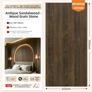 BEIQIVI | Waterproof PVC Self-adhesive Thin Flexible 3D Wooden Grain Wall Panels