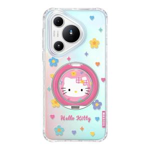 MASFEIL | Cute Flower Katie Huawei Pura70pro Phone Case Full Cover With Stand Creative Acrylic Protective Shell For Women Elegant Fashion