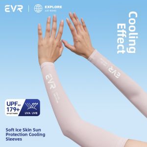 evr | Ice Silk Cycling Arm Covers UV Protection Quick Dry Breathable Men Women Driving Hand Sleeve Summer Ice Sleeve EVR Brand