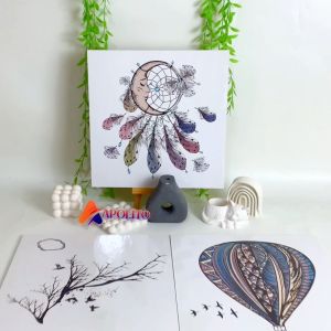 Hiasan Dinding Monochrome 30x30 cm: Dekorasi Kamar Rumah