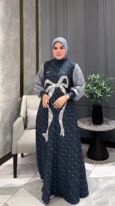 BELIFI | Le Ruban Dress by Ayjora Gamis Wanita Premium Motif Pita Elegan