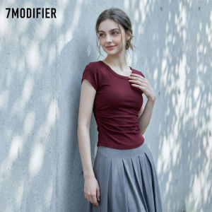 7.Modifier | Áo Thun Thời Trang Cổ Tròn Tay Ngắn Màu Đơn