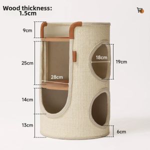 HOOPET | Durable Lint-free Dual-layer Cat Activity Center