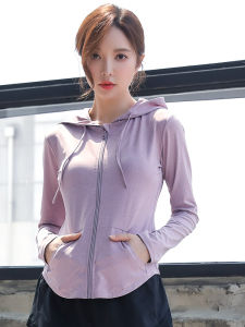 Áo Khoác Thể Thao Nữ Dài Tay Có Khóa Kéo Chuyên Nghiệp Áo Khoác Yoga Thoáng Khí Có Mũ Trùm Đầu Áo Khoác Ngoài Thể Thao Mùa Đông Thường Ngày