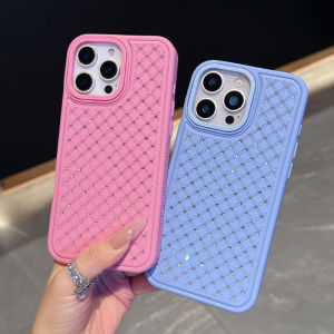 Luxury Solid Color Matte Texture Glitter Shockproof Phone Case For iPhone 16 Pro Max E 14 11 12 13 15 Pro Max Bumper Back Cover