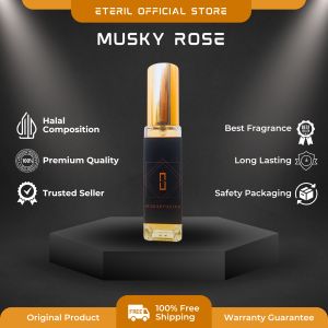 Musky Rose Raudhah Aroma Masjid Nabawi Parfum Sholat Tahan Lama Untuk Pria Wanita Aroma Soft Fresh Oud Gaharu Woody