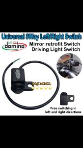 Domino Mini Driving Light Switch Rear View Mirror Installation Universal 3 Way Push On Off On Left/Right Retrofit Switch