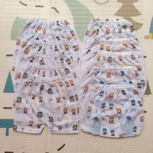 Celana Bayi 12pcs Mix Model Putih Full Print Usia 0-4 Bulan Motif Pelangi