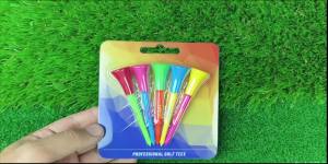 Kaiersn | Durable 5pcs Golf Tees with PVC Heads - 83mm/3.27 Inches Plastic Tees in Mixed Colors