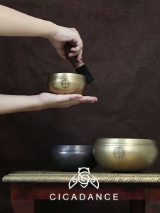 Bát Hát Tây Tạng Nepal Thủ Công Singing Bowl Bát Thiền Âm Thanh Chuông Gõ Cho Yoga Thư Giãn Giảm Căng thẳng