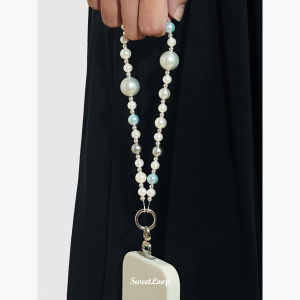 SweetLoop สร้อยข้อมือโทรศัพท์มือถือรูปหอยลูกปัด เครื่องประดับมือสุดหรูสำหรับผู้หญิง สายโซ่โทรศัพท์มือถือแบบลำลอง ชุบเงิน