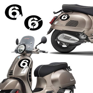 For Vespa Stickers GTS300 HPEGTV250 Body Modification Reflective Motorcycle Decals Digital Car Logo Stickers Waterproof Stickers 3M Material