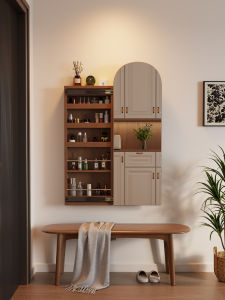 DONGMU | Dressing Mirror with Storage Retro Style Half-length