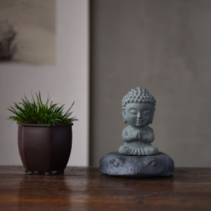 รูปปั้น JinChan แท่นชาสัตว์เลี้ยงชุดชาสำนักงานเครื่องประดับหินธรรมชาติโต๊ะตกแต่งบ้านของขวัญโบราณสไตล์จีน