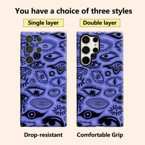 BILIBILI | Psychedelic Eyes Texture Luxury Fashion Full Lens Protective Case for Samsung Galaxy S26 S25 S24 A56 A36 Plus Ultra