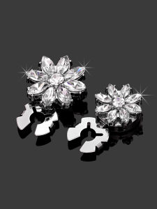 1/2/10pcs Rhinestone Button Covers for Women Crystal Button Covers Detachable Clip on Button Covers