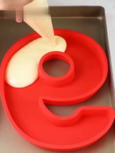 6 inches silicone Mould 0-8 Number Birthday Cake Mold Baking Pan Tray Nonstick Bakeware Small Silicone Number DIY Cake Mould Birthday Baking Mold Tool Decor Fondant Tools Wedding Accessories