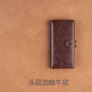 Wallet long new large capacity cowhide card holder mens wallet wallet