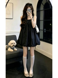 LIRUSHAN | Black Strap Slimming Dress Short