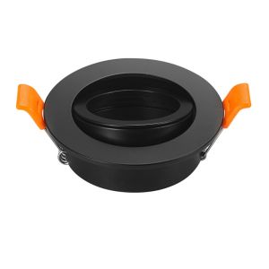 1/10PCS Aluminum Recessed Spotlight with GU10 MR16 Socket Adjustable LED Downlight Frame Ceiling Light Fixture Holder Fittings