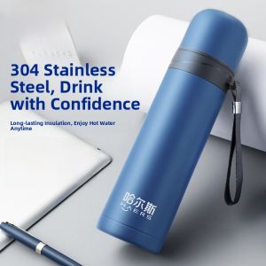 Hals Large Capacity 304 Stainless Steel Insulated Water Bottle Portable Outdoor Cup for Students And Children Female Style