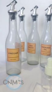 4 Glass Bottles with Nozzle Cap: A 375ml Storage Solution for Your Kitchen