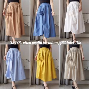 NANDO BAWAHAN ROK WANITA KOREA MANIS CANTIK BUNGA MAWAR