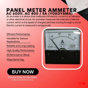 Panel Meter Ammeter AC 600V AC 400 / 5A (Yokoyama)