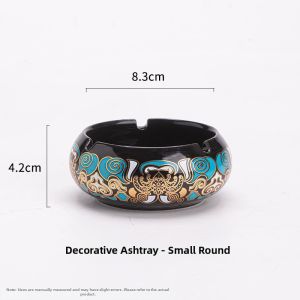 OUHUAGUAN | Large Vintage Chinese Style Exquisite Ceramic Cigarette Ashtray